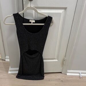 See You Monday Black Mini Dress